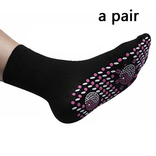 

self-heating foot massage socks magnetic therapy health autumn and winter intense spot fever applicable for women men sports, Black