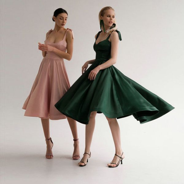 

casual dresses elegant satin a-line camisole woman french retro strapless high waist mid-calf party 2021 summer ppsu, Black;gray