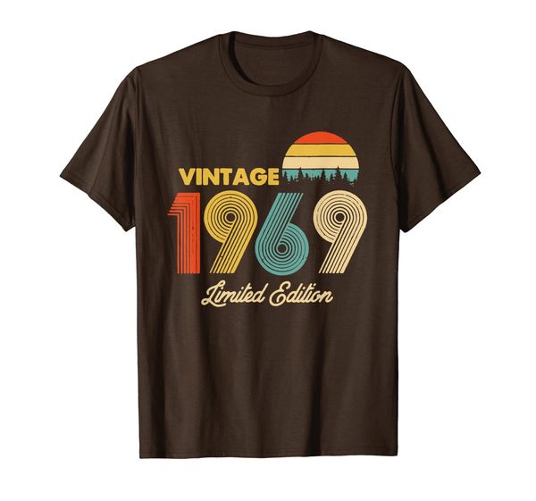 

womens made in 1969 vintage 1969 50th birthday t-shirt, White;black