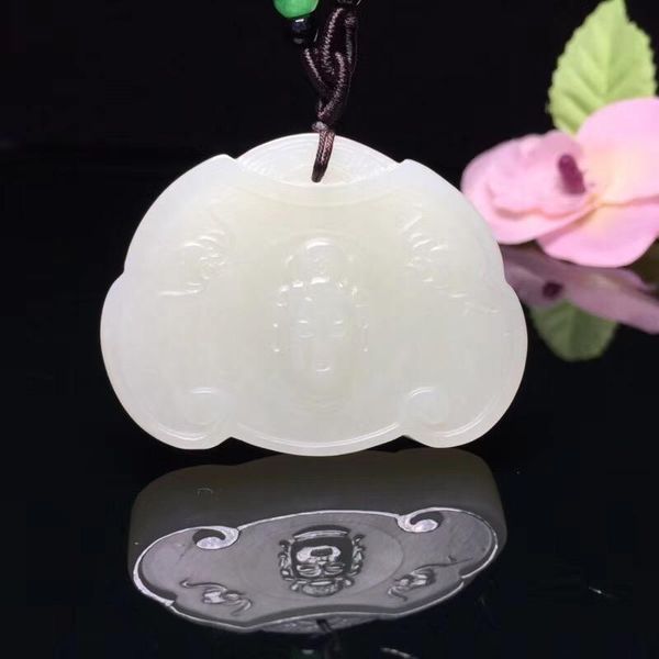 

lockets exquisite hetian jade buddha pendant h30#, Silver