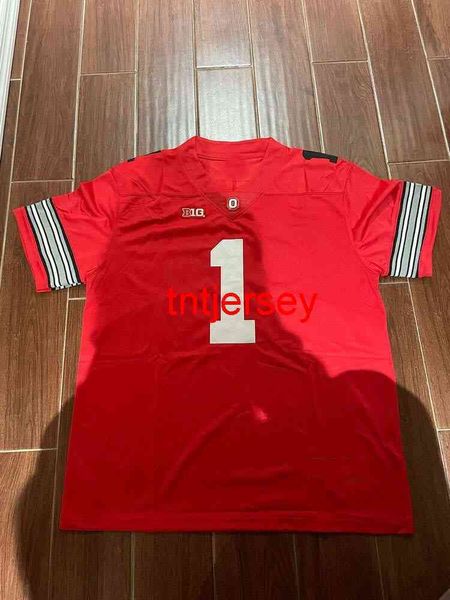 

stitched custom justin fields jersey playoff red men women youth xs-5xl, Black