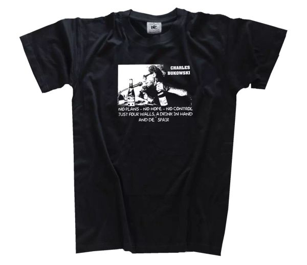 

charles bukowski-quote i t-shirt s-xxxl new, White;black