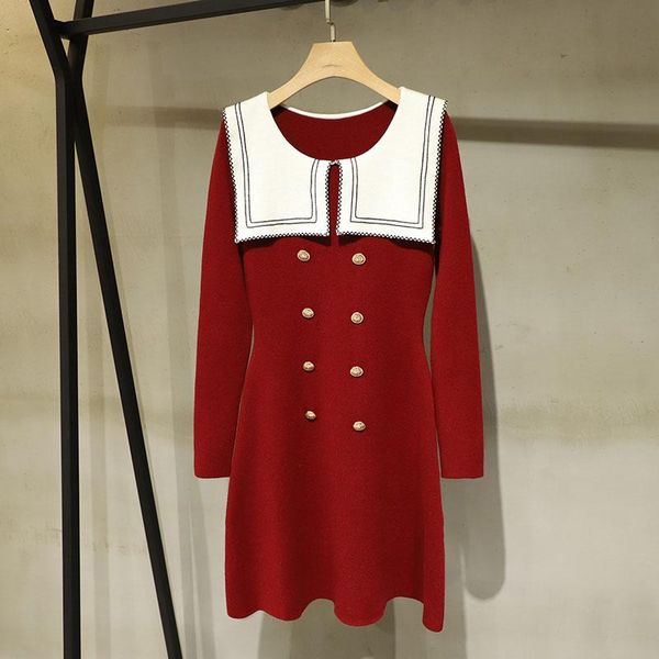 

casual dresses spring autumn women fashion knitted long sleeve for ladies clothes, Black;gray