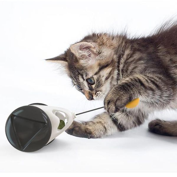 

cat toys kitten balance swing car toy fun balls training interactive irregular rotating with wheel catnip ball pet products
