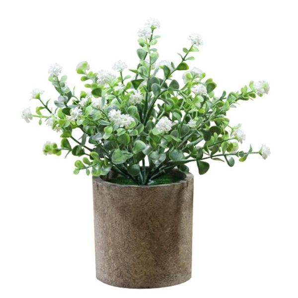 

decorative flowers & wreaths 1pc artificial plants potted bonsai green gypsophila fake ornaments for home garden party el decoration