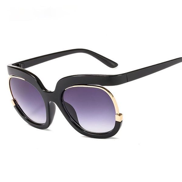 

sunglasses oversize half frame women square big ladies shades luxury black sun glasses female uv400, White;black