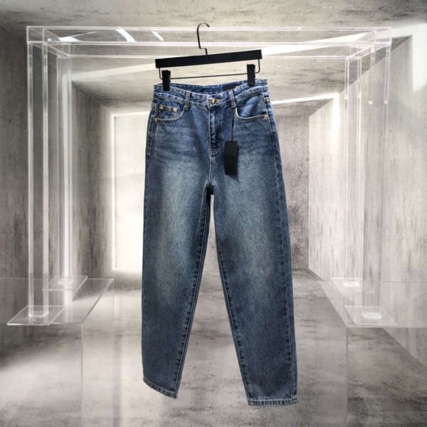 

heavy industry washing autumn women's radish pants daddy pants, Blue