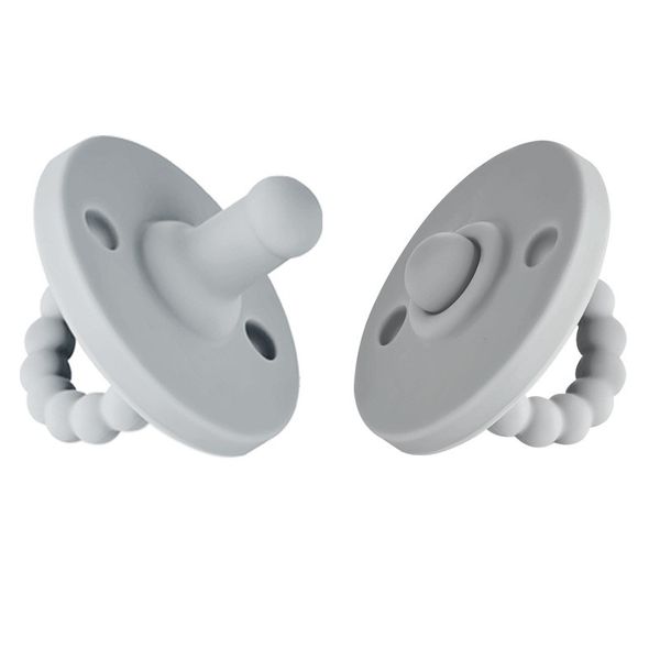 

scalable pacifiers silicone newborn appease soother solid color baby lull into sleeping convenient nipple 7yl k2