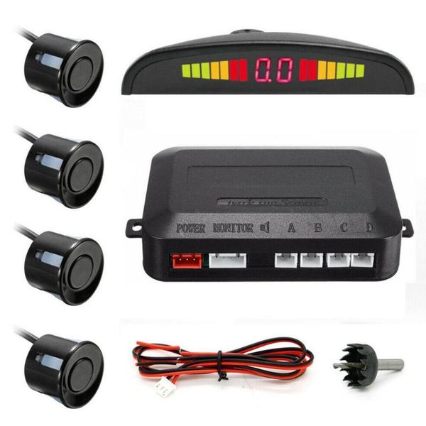 

car parking sensor with 4 sensors reverse backup radar system detector display monitor x8c0 rear view cameras&