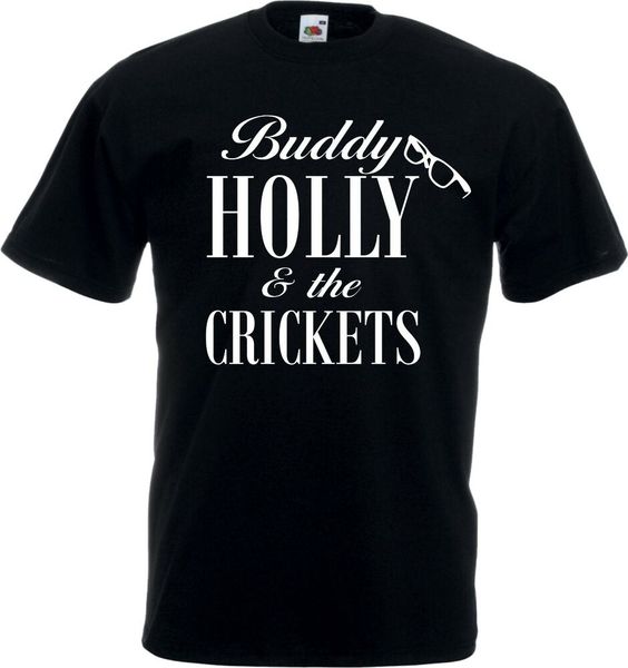 

buddy holly & the crickets-t-shirt, rock n roll legend, rockabilly, peggy, White;black