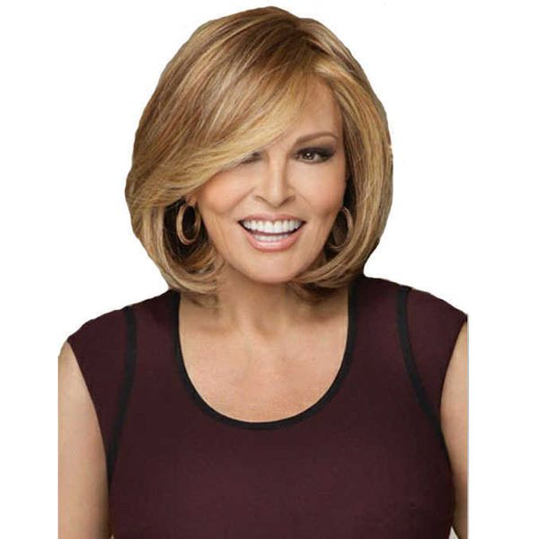 

bob brown short straight ffy wig chemical fiber hair xuchang hr7192, Black