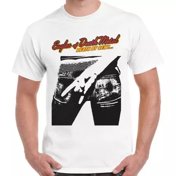 

eagles of death metal death by rock vintage retro t shirt 12, White;black