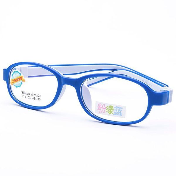 

fashion sunglasses frames children's glasses frame soft full silicone two-color amblyopia optical high quality, Black