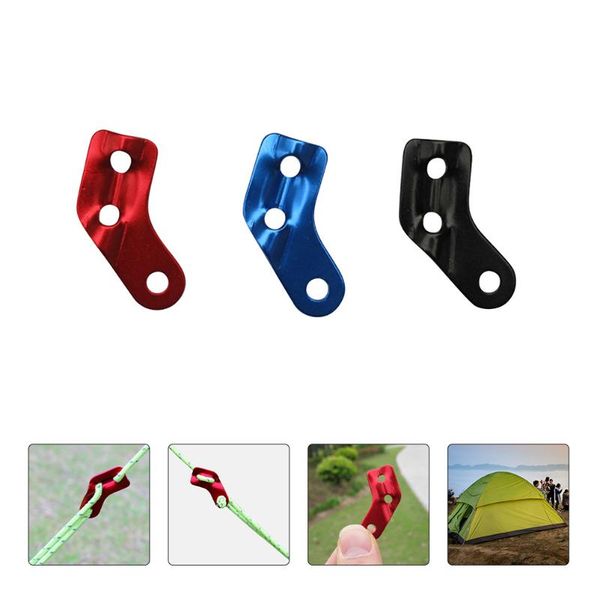 

outdoor gadgets 9pcs climbing camping rope buckle sturdy 3-hole tent tensioner