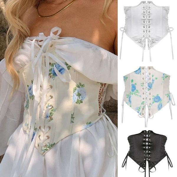 

belts boho vintage backless short underbust corset women elegant white beach party waist cincher, Black;brown