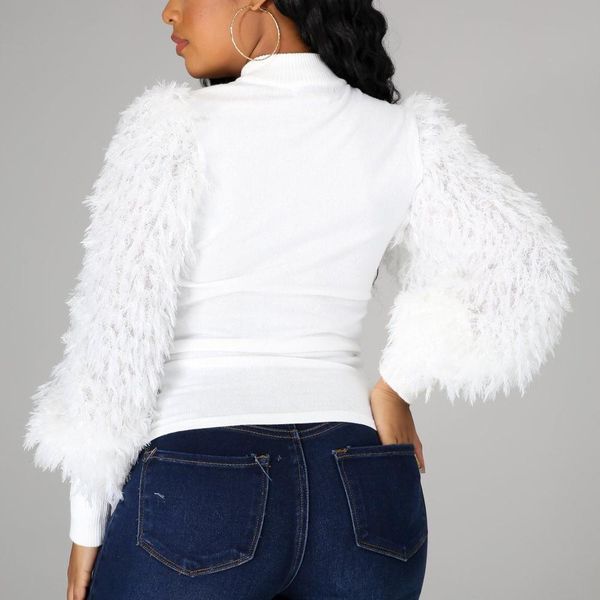 

women winter blouse long sleeve 2021 plain white black round neck slim causal daily wear fashion blouse shirts high quality