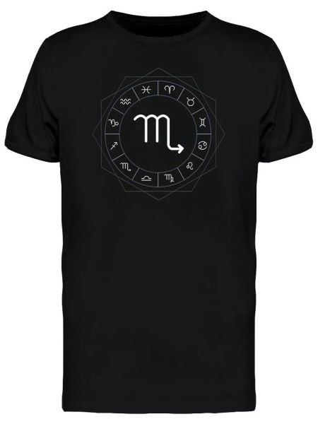 

Scorpio Symbol Horoscope Graphic Men's Tee -Image by Shutterstock, White;black