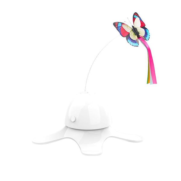 

cat toys pet toy interactive electric rotating butterfly playing for kitten funny spinning teaser cnim