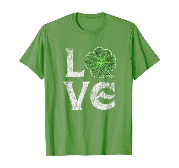 

love ireland st. patrick's day irish tshirt tee green clover, White;black