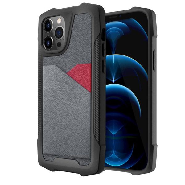 

cell phone pouches for 12 case shockproof tpu +pc pu card holder pro cover