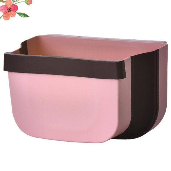 

waste bins kitchen trash holder foldable basket office storage can hanging container (and coffee)