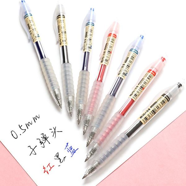 

gel pens 6pcs pen fingertip gentle 060 push-type water signature black student's exam teacher's red 0.5mm