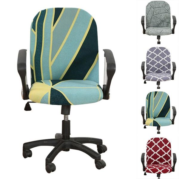 

printed rotating armchair slipcover office chair cover stretch computer for living room washable seat case decor covers
