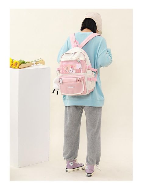 

backpack j3412 - leisure multi-function trend solid color large capacity