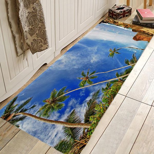 

carpets printed 3d bathroom kitchen carpet hallway doormat anti-slip absorb water mat bath scenic pattern floor rug