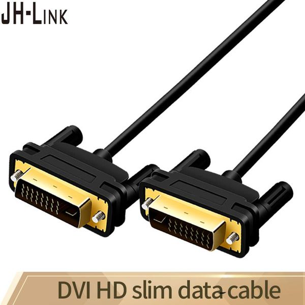 

video cables & connectors jh-link hd dvi cable high speed dvi-d male to 1080p 24+1 adapter for projector lcd dvd hdtv xbox