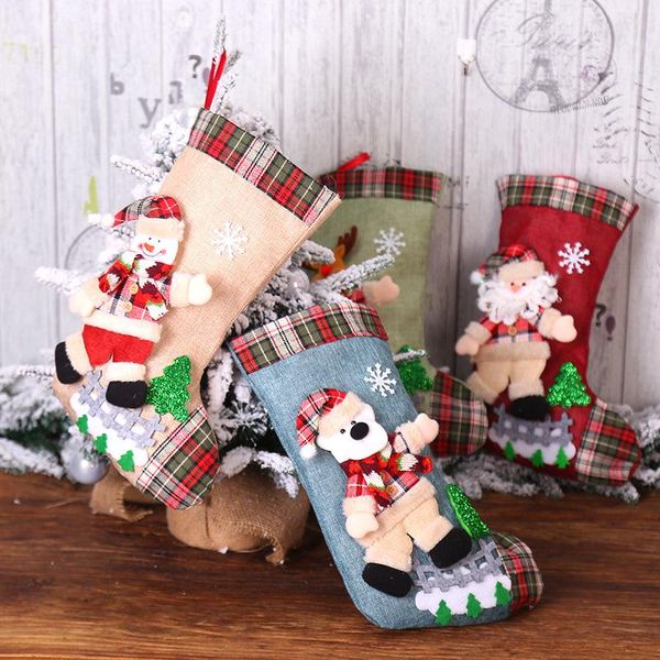 

christmas decorations socks gift bag dancing doll candy hanging ornaments