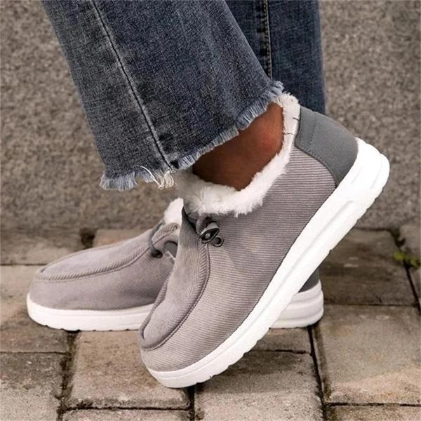 

boots women's ankle 2021 warm plush velvet snow winter sports shoes comfortable thick cotton, Black