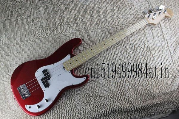 

shipping 2014 new custom 4 strings fd precision bass metal red bass guitar @17