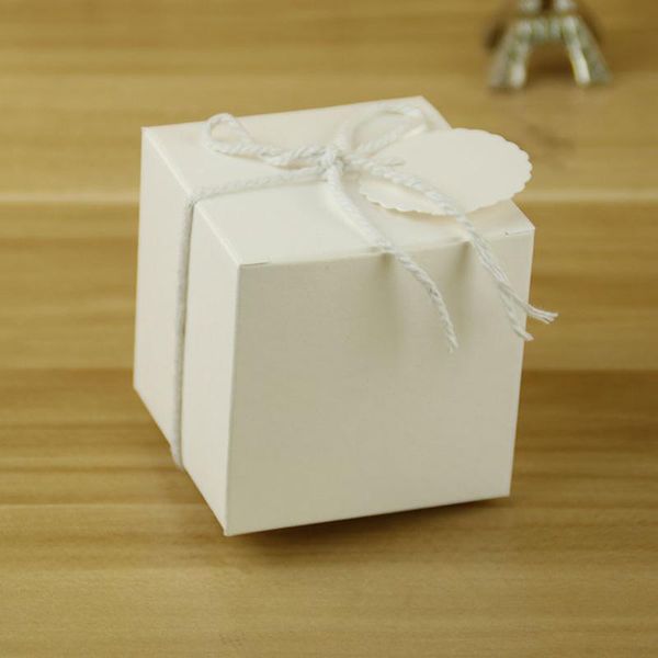 

gift wrap square brown kraft paper boxes box wedding candy party favor 50pc