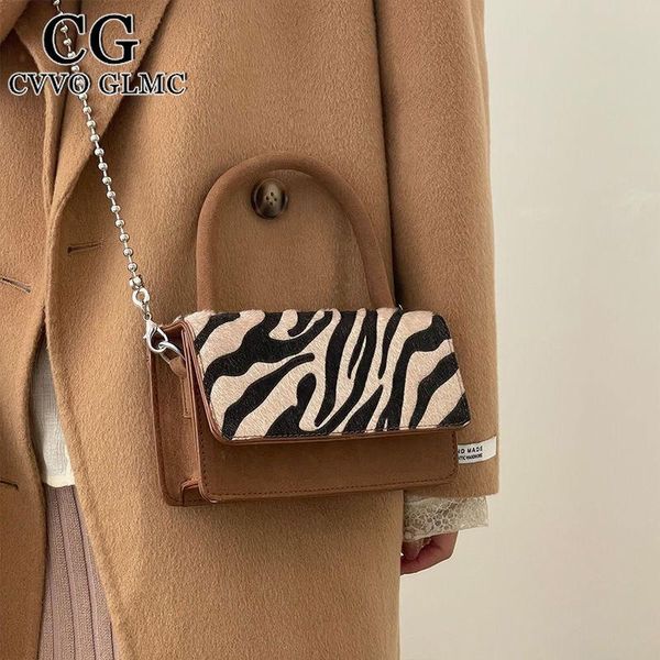 

shoulder bags cvvo glmc mini handbag small flap bag leopards pattern metale chain cross body for women satchel hand