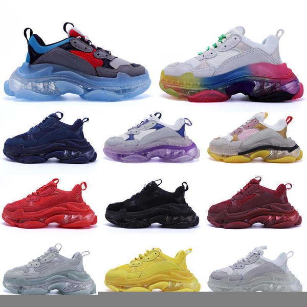 

baskets luxurys designers balencaiga women platform shoes triple s white black green crystal bottoms men casual shoe mens trainers size