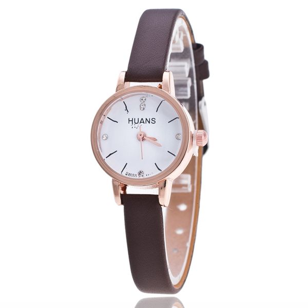 

watch huans fashion student's women's ribbon diamond belt lady's, Slivery;brown