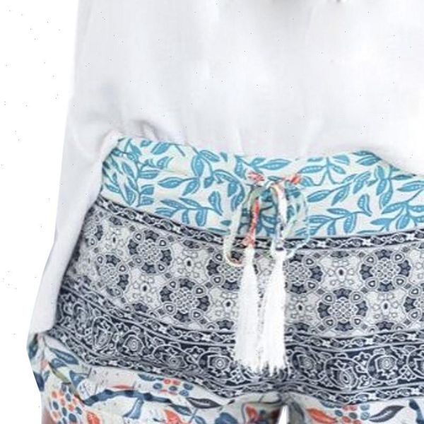 

high waist floral girl casual women short print summer beach ladys f2, White;black