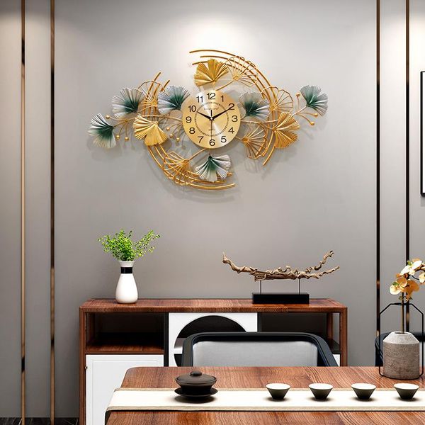 

gold digital wall clock modern design metal silent creative home luxury orologio da parete living room decor 50wc clocks