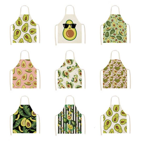 

apronsavocado series apron small fresh fruit printing linen home cleaning
