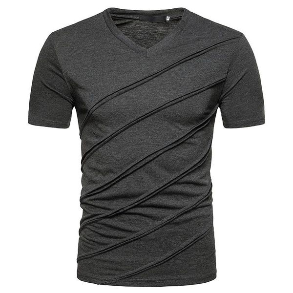

men's t-shirts zogaa 2021 t-shirt short-sleeved cotton high-quality casual with diagonal stripes gym sportswear slim streetwear, White;black