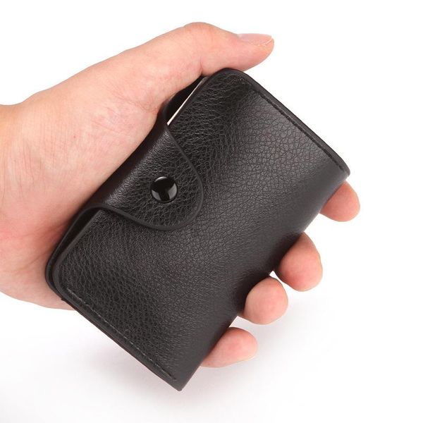 

wallets men's leather wallet outdoor pu organ card holder multi-card pocket buckle zipper coin purse, Red;black