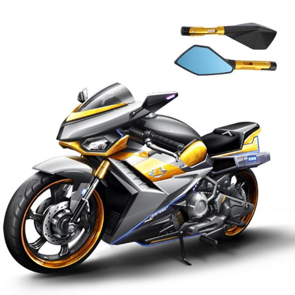 

motorcycle mirrors 2pcs universal rearview mirror moto cnc side for ys 150 tmax 530 tdm 850 fz6n mt10 c8 nmax 155 fazer8