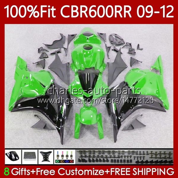 Corpo stampo ad iniezione per HONDA CBR600 CBR 600 RR CC F5 CBR600RR 09 10 11 12 Carrozzeria 69No.69 CBR 600F5 600RR CBR-600 2009 2010 2011 2012 600CC 09-12 Carenatura OEM verde nero