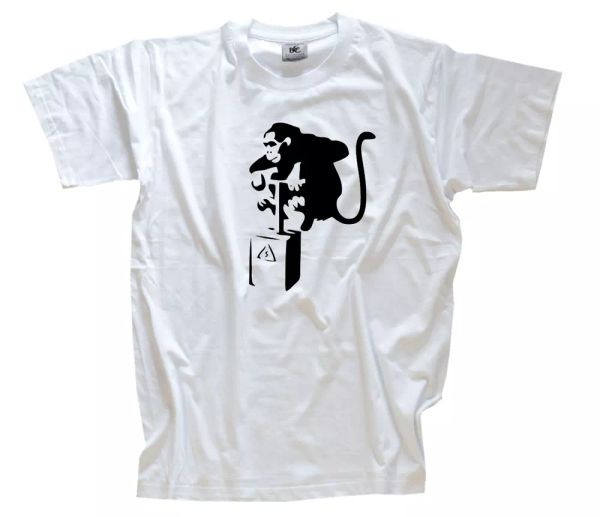

streetart - detonator mono banksy estilo camiseta s-xxxl nuevo, White;black