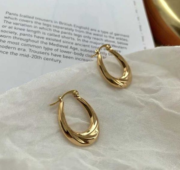 

hoop & huggie teardrop u-shaped earrings, Golden;silver