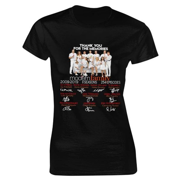 

women's t-shirt thank you for the memories modern family signature tee, White