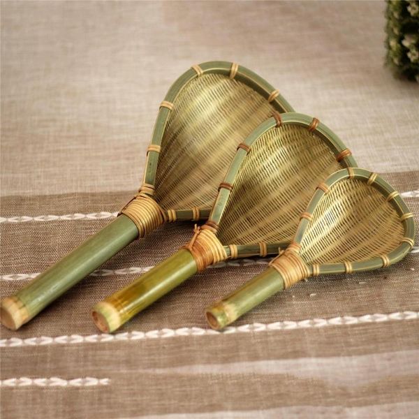 

colanders & strainers bamboo weaving colander natural handmade weaved filtered spoon for noodles drain filter kitchen rice strainer