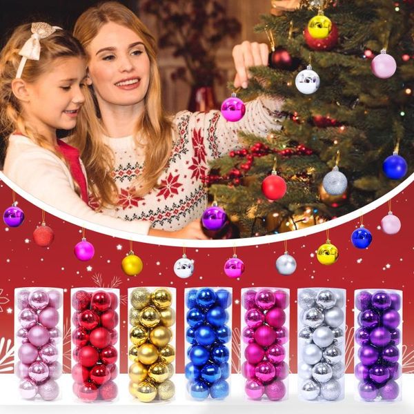 

novelty items 24pcs christmas balls tree decor hanging ornament decorations for home xmas navidad ball #t2p