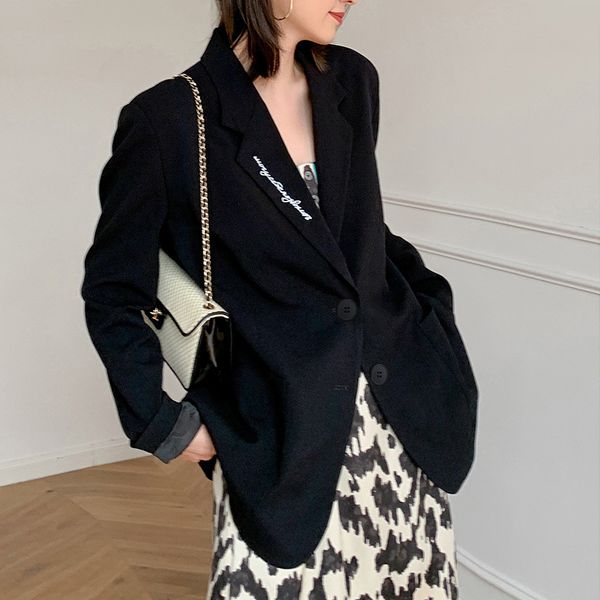 

blazers korean style black spring elegant lady blazer fashion jacket, White;black